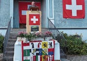 Der Festredner, Divisionär Willy Brülisauer. (Bild: Christiana Sutter)