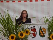 Sibylle Moopanar spricht in Buhwil zur Festgemeinde. (Bild: Christoph Heer)