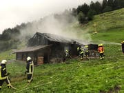 Die Feuerwehr konnte den Brand rasch unter Kontrolle bringen (Bild: Kantonspolizei Obwalden)