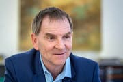 Stadtrat Peter Jans: Für ihn ist der Wasser-Rappen ein Zeichen der Solidarität mit den vielen Menschen, die immer noch keinen Zugang zu sauberem Wasser haben. (Bild: Michel Canonica - 14. Januar 2019)