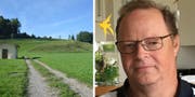 Das Gebiet zwischen dem Thurhof und dem Geissberg soll als Deponiestandort Thurhof in den kantonalen Richtplan aufgenommen werden. Gegen dieses Vorhaben wehrt sich Manfred Moser. (Bilder: Zita Meienhofer)