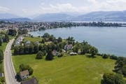 Auf dieser Wiese in Rapperswil-Jona wollen Federers bauen. (Bild: Ennio Leanza/Keystone, 19. Juli 2019)