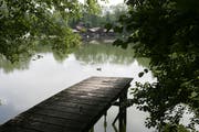 Das Holz-Gebäude des Frauenbades. (Bild: Tagblatt)
