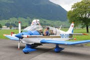 In diesem Propellerflugzeug durften die Schüler mitfliegen (Bild: Matthias Piazza, Buochs, 13. August 2019)