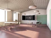 Die Visualisierungen zeigen ein modernes Schulhaus, das der wachsenden Zahl der Schulkinder genügend Platz bietet. (Bilder: PD)
