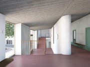 Grosse Fenster und Betondecken sollen die Temperaturen im Gebäude erträglicher machen. (Bild: PD)