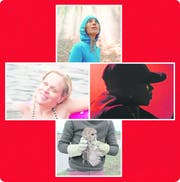 Schweizer Filme in Locarno (im Uhrzeigersinn von oben): «Love Me Tender», «O fim do mundo», «Lîle aux oiseux», «Die fruchtbaren Jahre sind vorbei». (Bilder: PD/Collage: jbr)