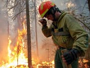 Waldbrände in Russland wüten derzeit laut Angaben von Greenpeace auf einer Fläche grösser als die Schweiz. (Bild: RUSSIAN FEDERATION SERVICE AVIATION FOREST PROTECTION / HANDOUT)