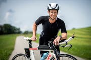 Andrea Gallo, Triathletin aus Stettfurt, in Vollmontur. (Bild: Reto Martin)