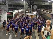 Die FCL-Anhänger nach dem Match auf dem Rückweg. (Bild: z. V. g.)