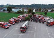 Mit den Mannschaften werden auch Fahrzeuge und Material der bisherigen fünf Feuerwehren zusammengeführt. (Bild: PD)