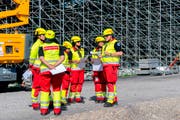 Sorgen am Esaf für die medizinische Grundversorgung: Rettungssanitäter.