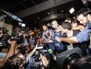 Alle Blicke sind auf Lega-Chef Matteo Salvini gerichtet. Wird er neuer italienischer Ministerpräsident? Bild: Giuseppe Lami/EPA (Rom, 12 August 2019)