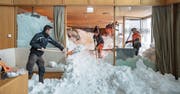 Nach dem Lawinenunglück musste das Hotel im Januar 2019 für einige Tage geschlossen werden. Bild: Urs Bucher (11. Januar 2019)