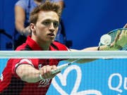 Christian Kirchmayr vertritt die Schweiz an den Badminton-Weltmeisterschaften in Basel im Männer-Einzel (Bild: KEYSTONE/EPA EFE/JOSE MANUEL VIDAL)