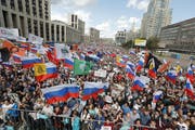 Proteste in Moskau (AP Photo/Pavel Golovkin, File)
