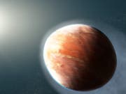 Künstlerische Ansicht des Planeten WASP-121b, wie er Schwermetall-Gase verliert. (zVg Nasa) (Bild: Handout)