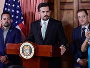 Nur noch bis am Freitagmittag im Amt: Puerto Ricos umstrittener Gouverneur Ricardo Rosselló. (Bild: KEYSTONE/AP/CARLOS GIUSTI)