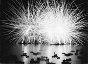 Undatierte Fotografie vom Seenachtsfest Luzern, wahrscheinlich 1950er oder 1960er Jahre. (Bild: Stadtarchiv, Fotograf Hans Blättler, Luzern)
