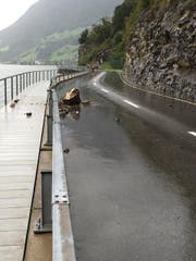 Die Strasse war für rund eine Stunde gesperrt. (Bild: Strasseninspektorat Nidwalden)