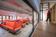 Blick ins Depot der Milizfeuerwehr St.Gallen-Ost an der Espenmoosstrasse 18. (Bild: Urs Bucher - 7. Dezember 2018)