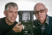 Daniel Reinhard, Joseph Reinhard und Josef (Sepp) Reinhard (von links) erhalten den Obwaldner Kulturpreis. (Bild: PD)