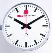 Das Symbol für Präzision und Zuverlässigkeit der SBB: die Bahnhofsuhr von Hans Hilfiker von 1944. Bild: SBB AG