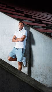 Seine neue Wirkungsstätte: Daniel Babic im Stadion Herti Allmend. (Bild: Stefan Kaiser, Zug, 19. August 2019)