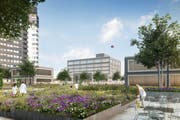 Visualisierung des neuen Kantonsspitals St.Gallen. (Bild: PD)