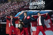 Die Eröffnungsfeier der Berufs-WM in Kazan am vergangenen am Donnerstag, 22. August, lies nichts zu wünschen übrig. Nun muss sich die Schweizer Delegation jedoch im Wettkampf beweisen. (Bild: Michael Zanghellini/SwissSkills)