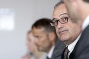 Wirtschaftsminister Guy Parmelin am Samstag bei der Vorstellung des Freihandelsabkommens zwischen den Efta-Staaten und den Mercosur-Ländern. (Bild: Melanie Duchene, Keystone)