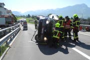 Blick auf den Unfallort auf der Steinerstrasse in Schwyz. (Bild: PD)