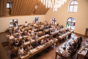 Blick in den Saal des St.Galler Stadtparlaments. Am Dienstag, ab 16 Uhr, wird hier wieder getagt. (Bild: Adriana Ortiz Cardozo - 2. Juli 2019