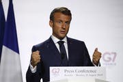 Der französische Staatspräsident Emmanuel Macron. (Bild: François Mori/EPA, Biarritz, 26. August 2019)