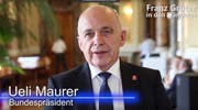 Prominenter Wahlkämpfer: Ueli Maurer empfiehlt Franz Grüter. (Bild: Screenshot chm)