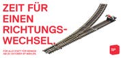 Die SP sieht auf ihrem Hauptplakat die Zeit gekommen für einen Richtungswechsel. Dazu hat die Partei auch noch Themenplakate ausgearbeitet. (Bild: SP)
