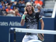 Unverständnis über den Stuhl-Schiedsrichter: Stefanos Tsitsipas legte sich bei seiner Startniederlage am US Open mit Damien Dumusois an (Bild: KEYSTONE/FR170574 AP/KEVIN HAGEN)