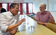 Zwei, die sich gut verstehen: Der Unternehmer Josef Brusa (rechts) und der Buchser Stadtpräsident Daniel Gut. (Bild: Heini Schwendener)