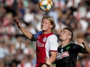 Kasper Dolberg (links) spielt in Zukunft für Nice in der französischen Ligue 1 (Bild: KEYSTONE/EPA ANP/OLAF KRAAK)