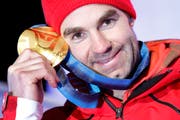 Didier Défago startet in Sarnen. (Alessandro Della Bella/Keystone)