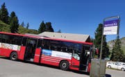 Mit diesem Bus geht’s innert 40 Minuten von Meiringen Grimseltor auf die Engstlenalp. (Bild: Markus von Rotz, Engstlenalp, 18. August 2019)