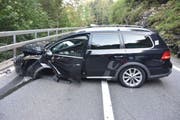 Auf der Brünigstrasse ereignete sich am Freitagabend ein Verkehrsunfall. (Bild: PD)