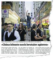 Im Juni 2019 gab Joshua Wong unserer Zeitung ein Interview, am Freitag nun wurde er erneut verhaftet. (Bild: Bildausriss)