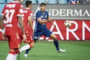 Offensivkraft Pascal Schürpf sieht einen Aufwärtstrend beim FC Luzern. (Bild: Alexandra Wey/Keystone, Luzern, 11. August 2019)