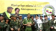 Iván Márquez (Mitte), der Kopf der neuen Guerilla. (Bild: Reuters, 29.8 2019)
