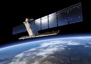 Ein Sentinel-1-Satellit der Europäischen Raumfahrtagentur ESA im Orbit. (Bild: ESA/Science Photo Library)