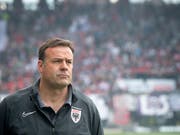 Patrick Rahmen bleibt dem FC Aarau als Trainer erhalten (Bild: KEYSTONE/LAURENT GILLIERON)