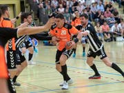 Schaffhausens Luka Maros war zum Saisonauftakt gegen Wacker Thun mit neun Toren bester Torschütze des Meisters (Bild: KEYSTONE/GEORGIOS KEFALAS)
