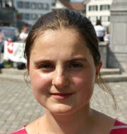 Annina Rohrer, Klimagruppe Nidwalden. Bild: Primus Camenzind (Stans, 31. August 2019)