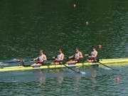 Der Schweizer Vierer-ohne überzeugt an den Weltmeisterschaften (Bild: KEYSTONE/Swiss Rowing)